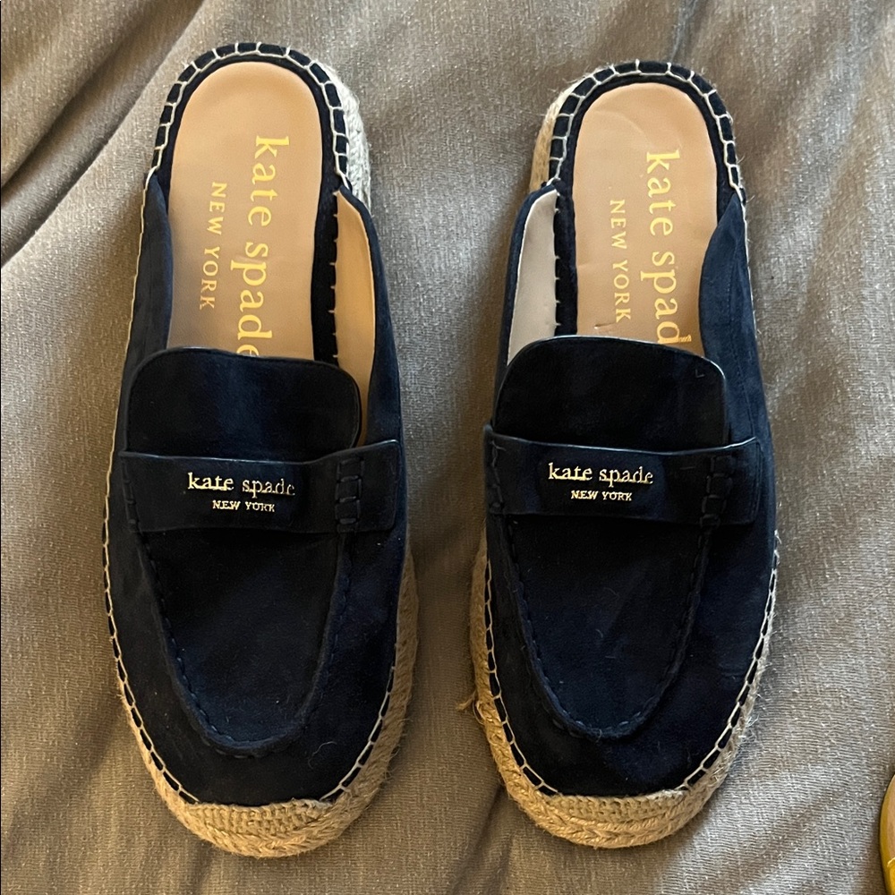 Kate Spade Dark Blue Espadrille Loafers